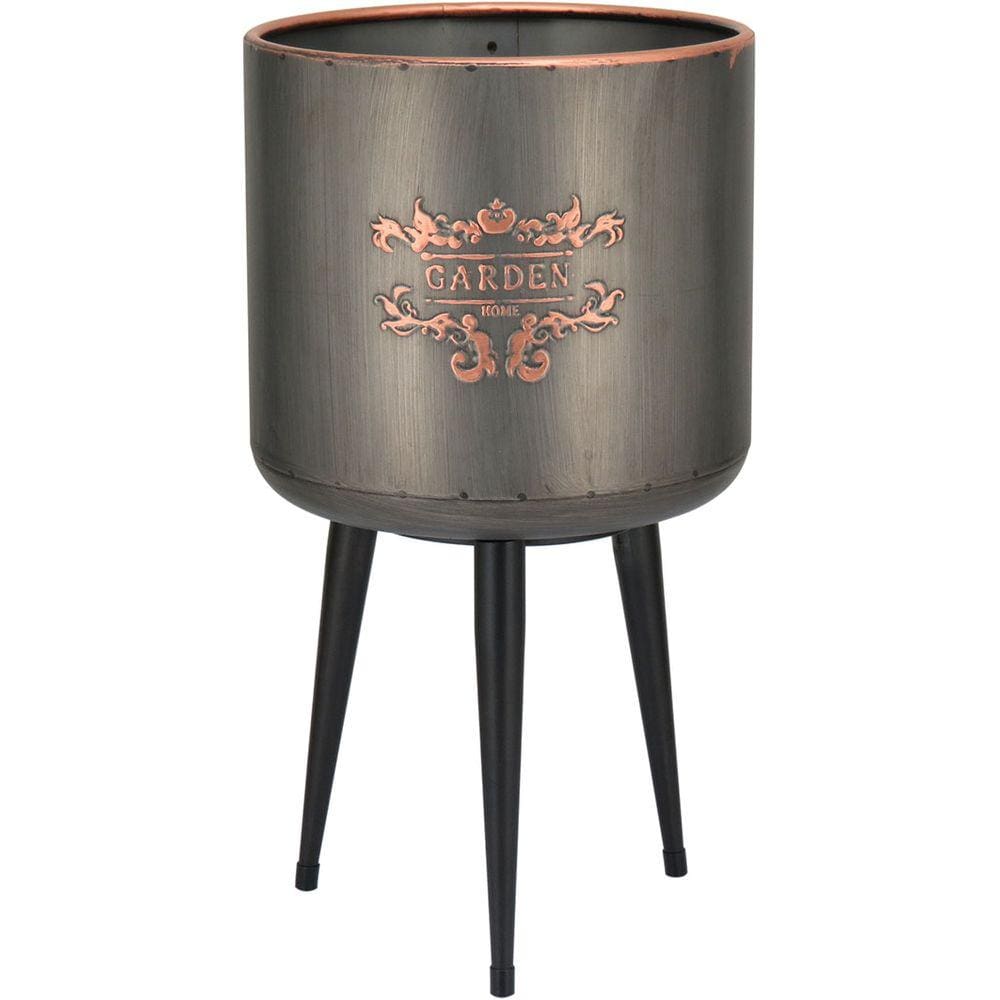 CONSOLE CACHEPÔ 46x25x25cm METAL BRONZE COM PÉ