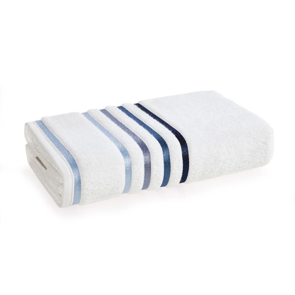 Toalha Banhão Lumina Karsten 86 X 150 Cm Branco/Azul