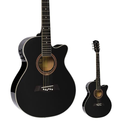 OUTLET ¦ Violão Elétrico Aço Jumbo Michael VMA320 Black Menor preço em OUTLET ¦ Violão Elétrico Aço Jumbo Michael VMA320 Black