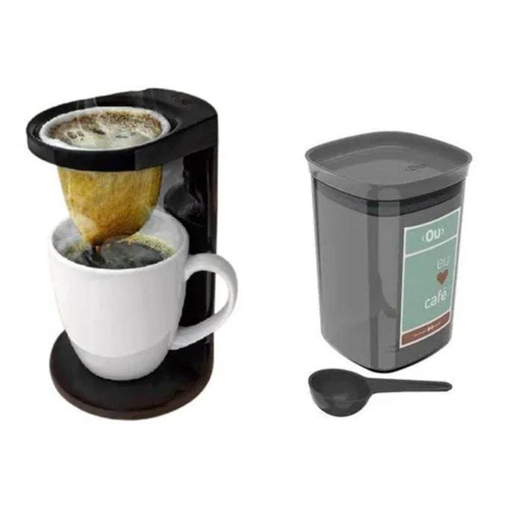 Passador Café Individual Coador My Coffee + Pote Hermetico
