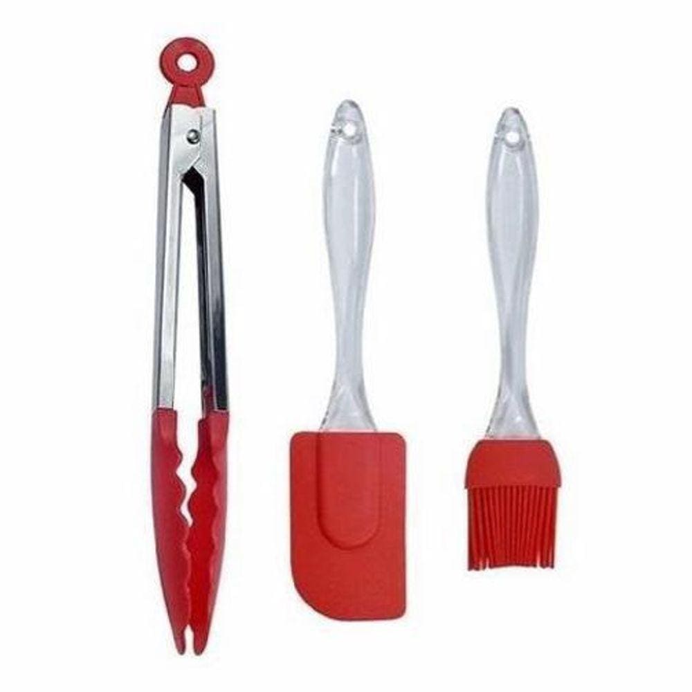 Kit Utensílios Com 3 Pecas Em Silicone