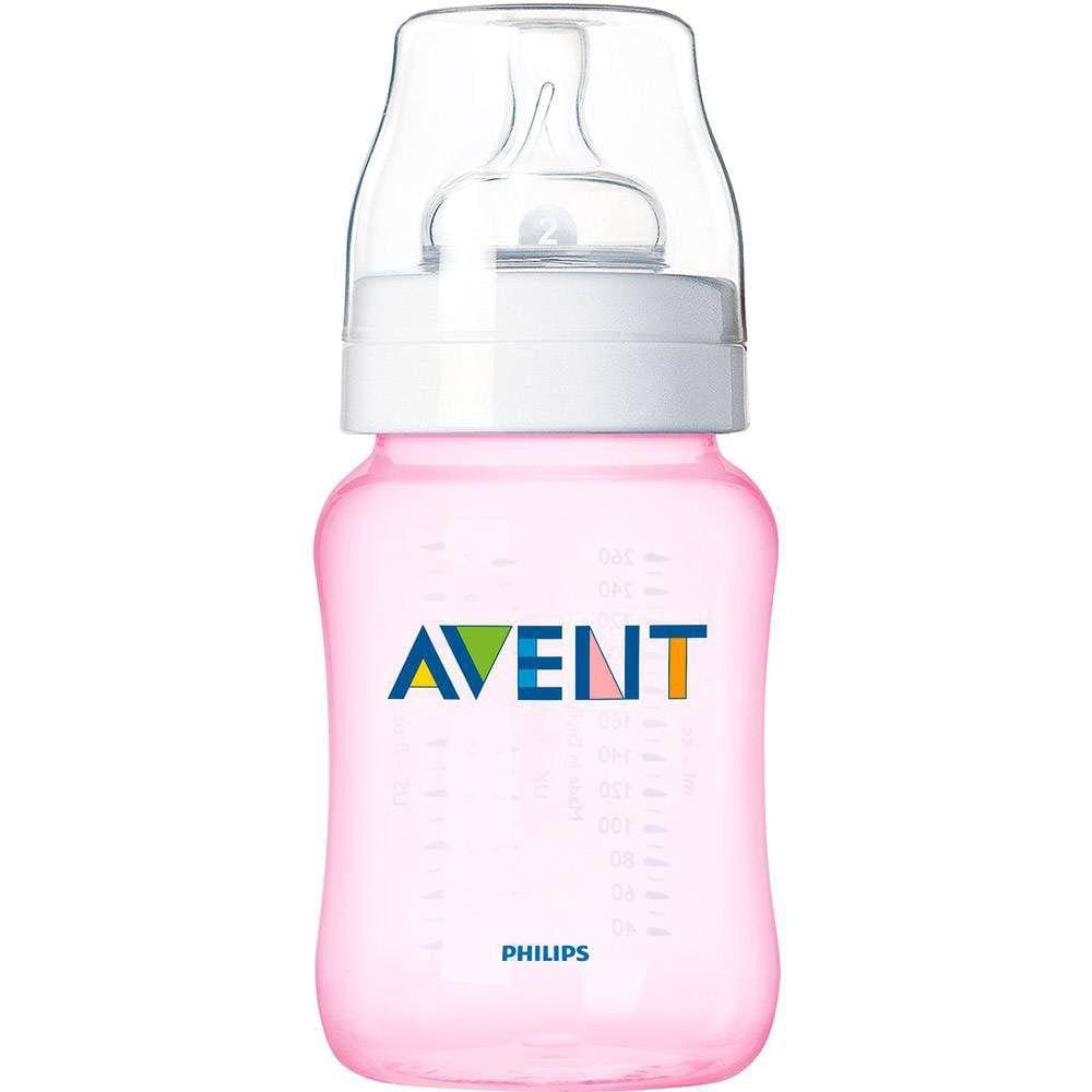 Mamadeira Philips Avent - Classic 330ml - Rosa - SCF567/17