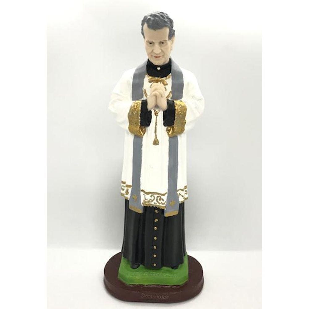 Escultura Dom Bosco 32 Cm Em Resina