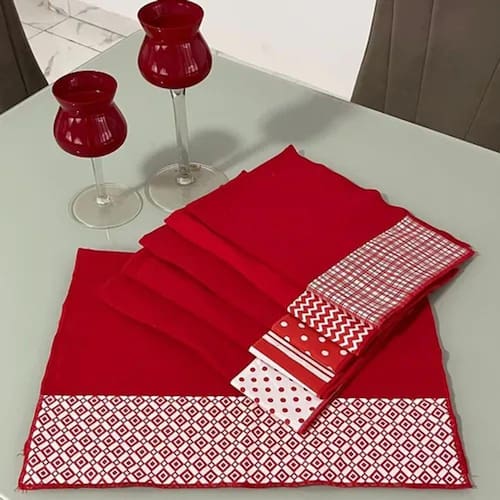 Ritz Coleção Royale 100% algodão felpudo penteado, altamente absorvente,  grande, conjunto de toalhas de cozinha xadrez, 71 x 45 cm, pacote com 2,  vermelho páprica