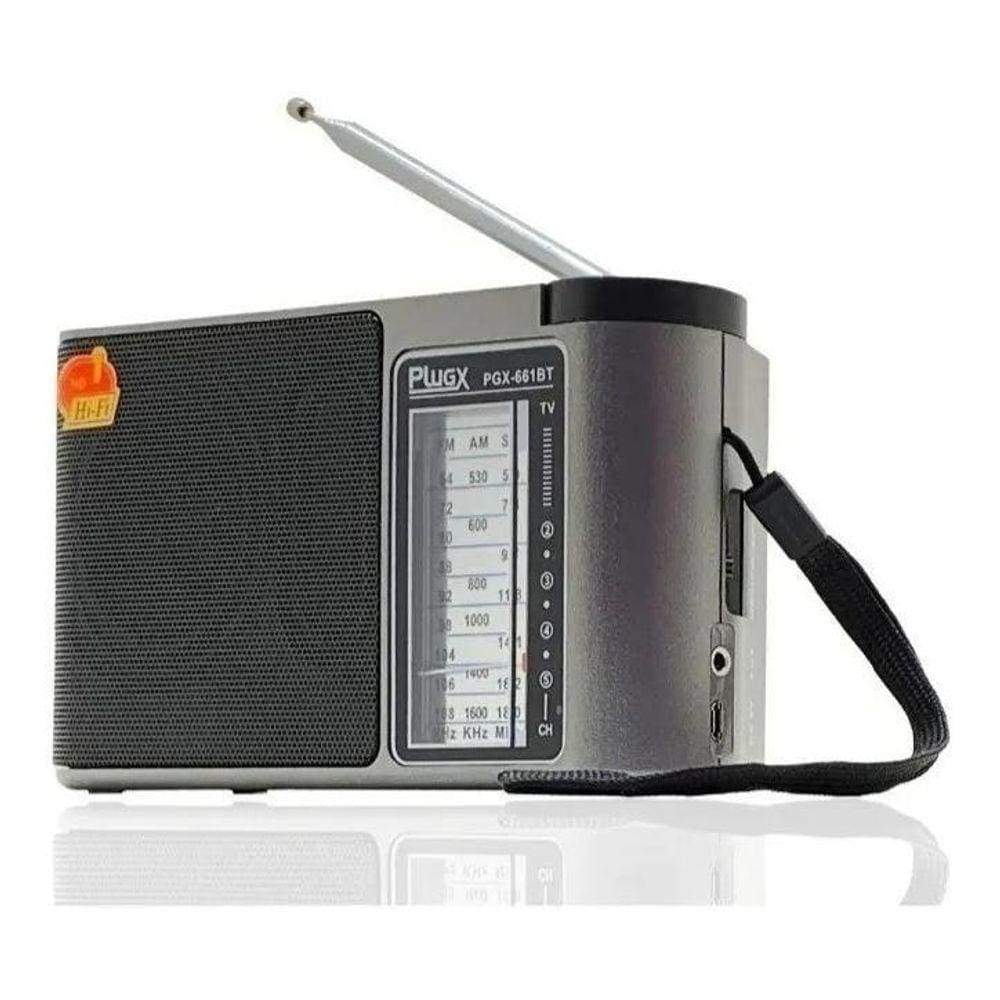 Rádio Am/Fm Portátil Pilha Bateria Bivolt Usb Lelong Le-661