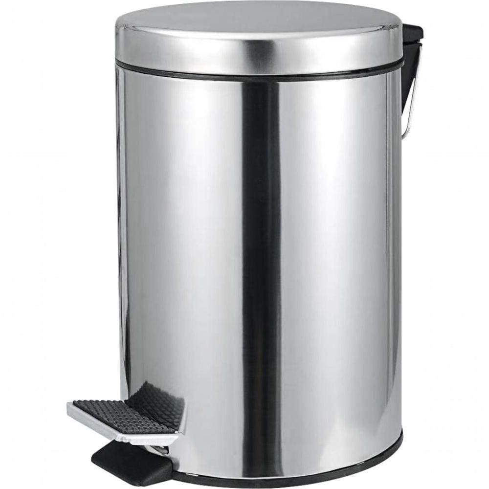 Lixeira Redonda 3 Litros Inox Cinza Vonder