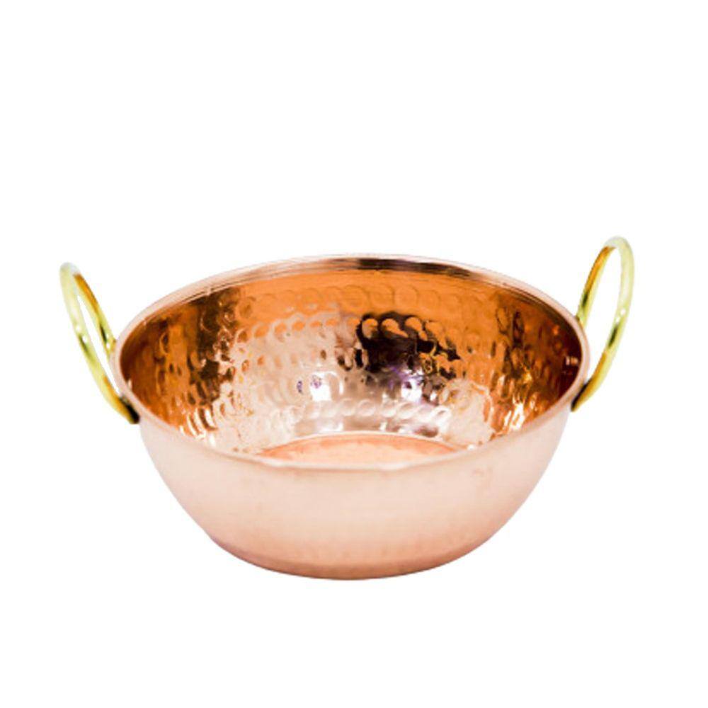 Tachinho Mini de Cobre Puro Servir e Decorar com Alças 7,5cm