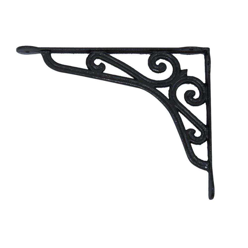 Cantoneira Preta Suporte de Parede Mão Francesa 30x25cm