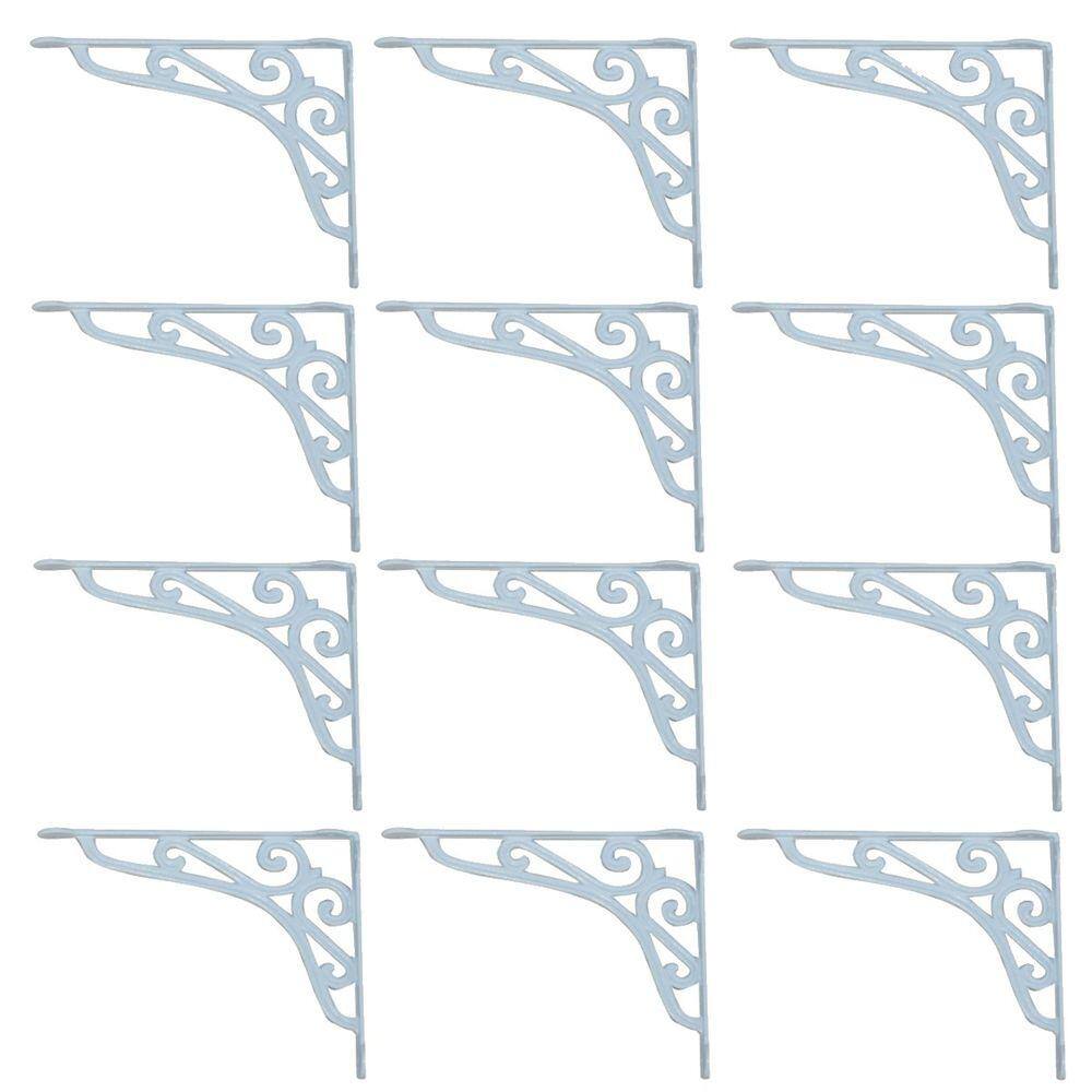 Kit 12 Cantoneiras Brancas Suporte Parede Prateleira 25x30cm