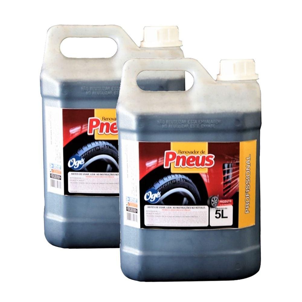 Kit 2 Renovador de Pneus Borracha OGÊ Pretinho e Brilho 5L