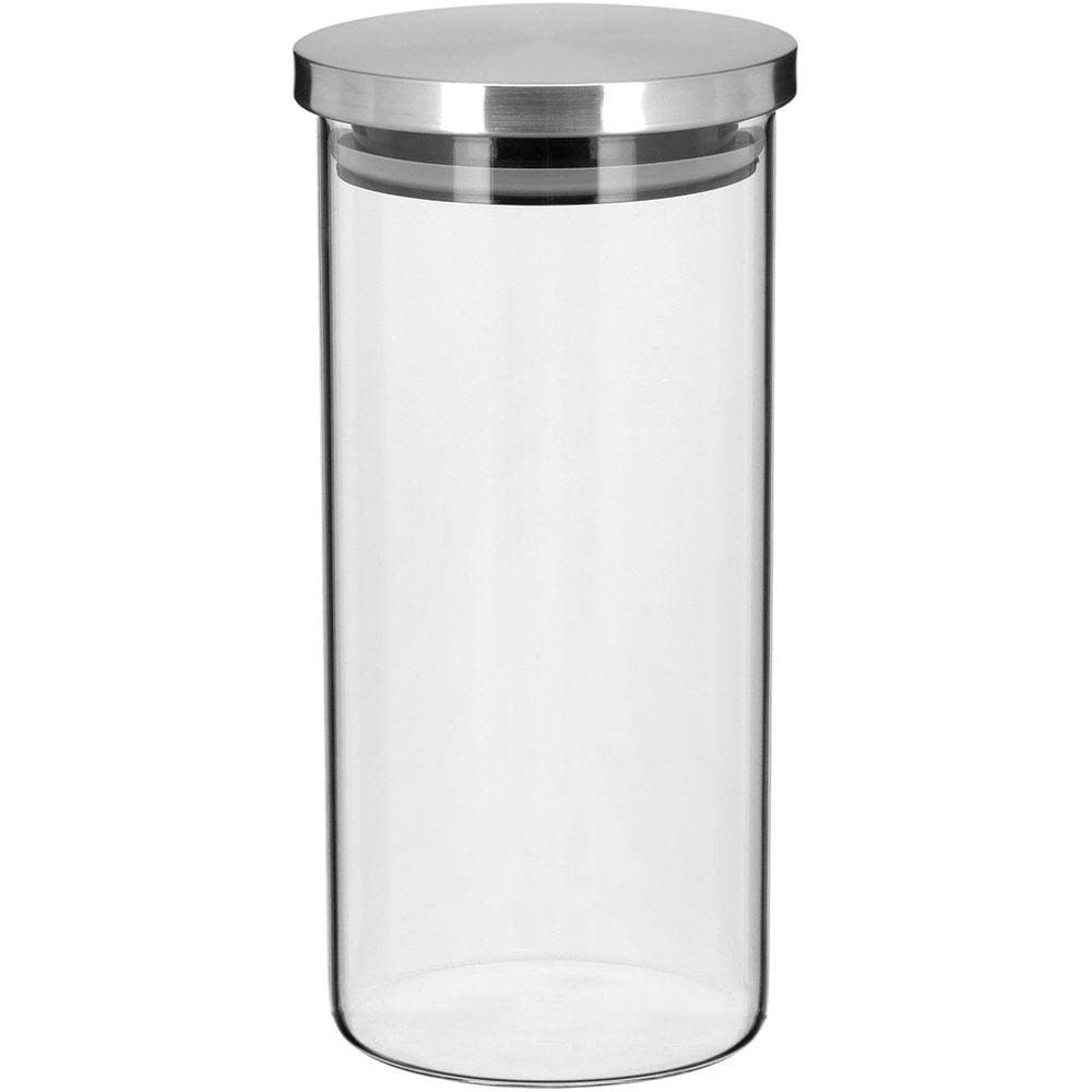 FLAVOR POTE 21x10x10cm 1,3L BOROSILICATO TRANSP COM ANEL SILICONE