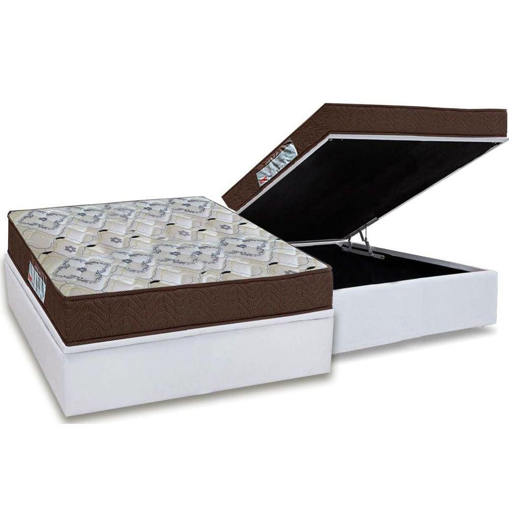 Conjunto-Colchão Ortobom D45 Fort Tech+Baú Casal 138