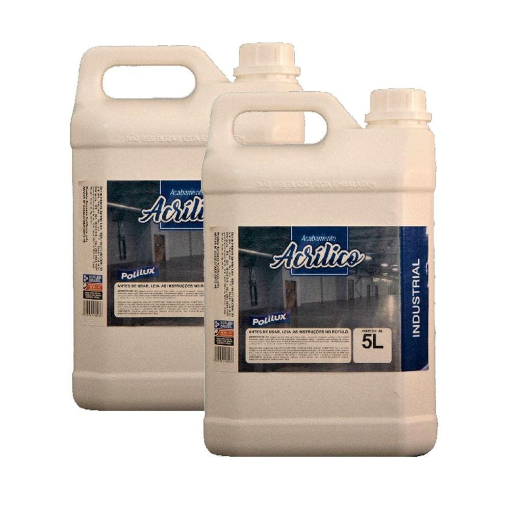 Kit 2 Acabamento Acrílico Polilux Limpeza Carro Líquida 5L