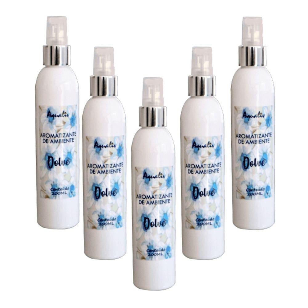 Kit 5 Aromatizador de Ambientes Aroma Dolve Frasco 200ml