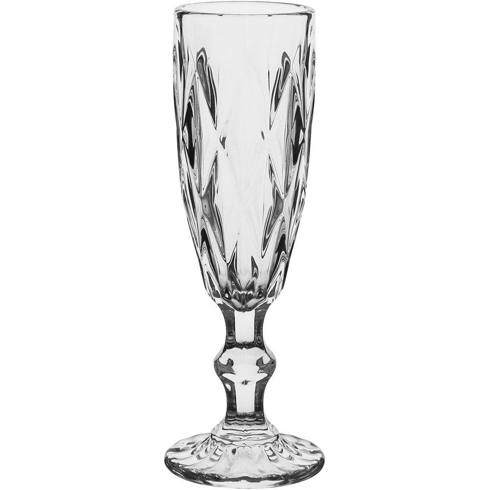 BELINDA TAÇA CHAMPANHE 20x7x7cm 160ml VIDRO TRANSP 6PÇ
