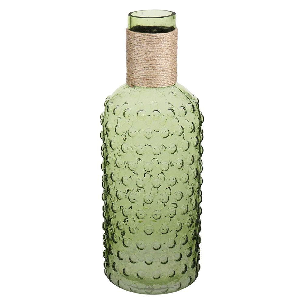 DIJON GARRAFA DECORATIVA 35x13x13cm VIDRO VERDE