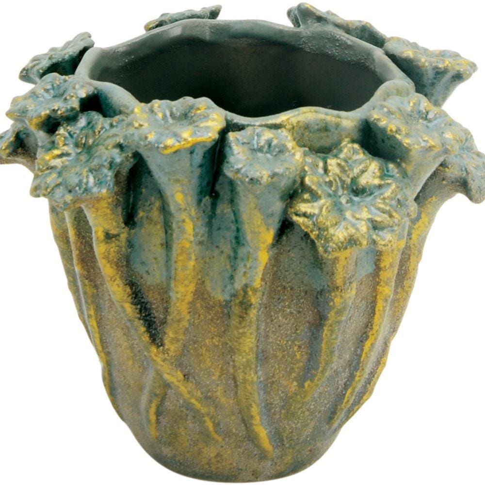 HOME&CO CHRYSO VASO 14x16x16cm CERÂMICA VERDE