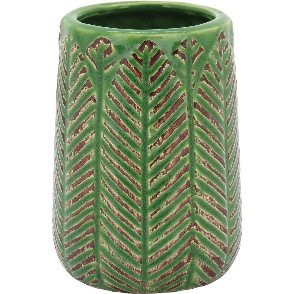 CRISPIN VASO 9x6x6cm CERÂMICA VERDE