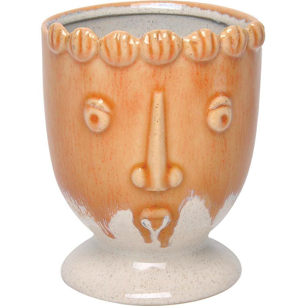 HOME&CO VISO CACHEPÔ 15x12x12cm CERÂMICA LARANJA