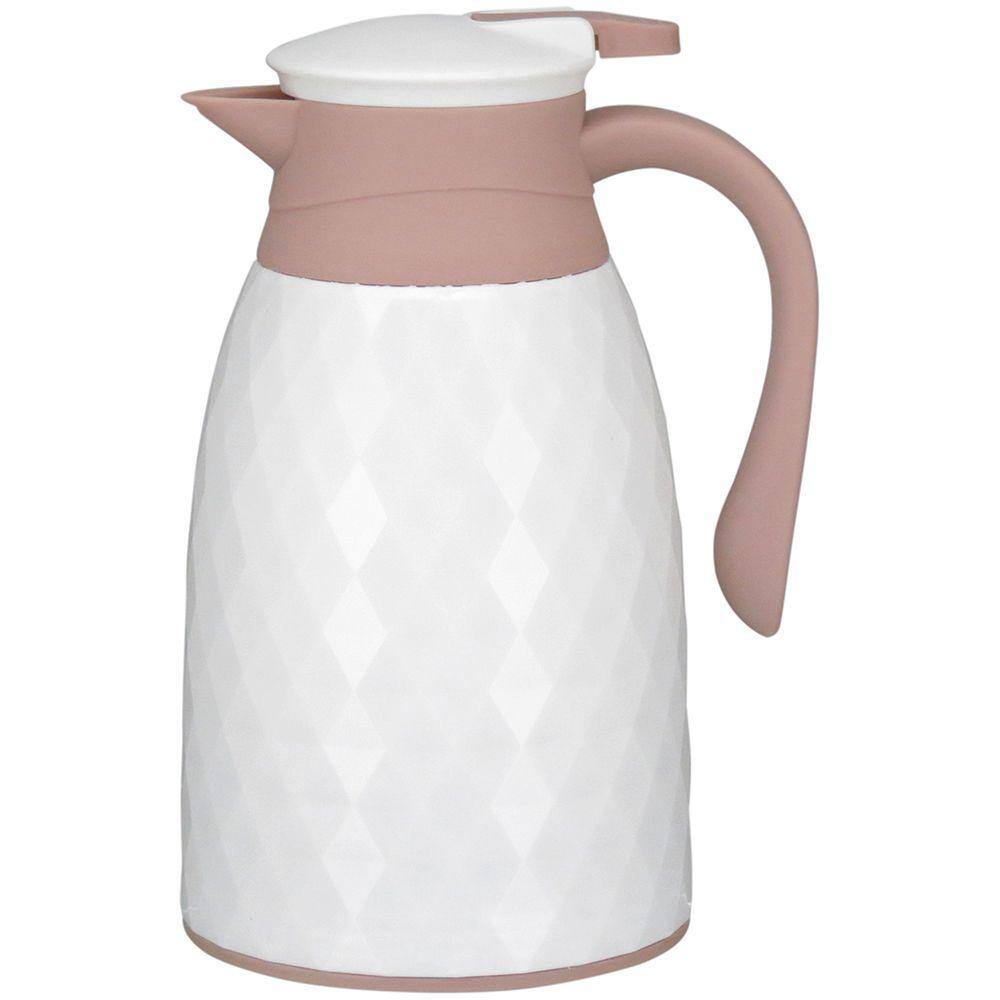 KHENZE GARRAFA TÉRMICA 25x16x13cm 1L PLÁSTICO BRANCO AMPOLA VIDRO