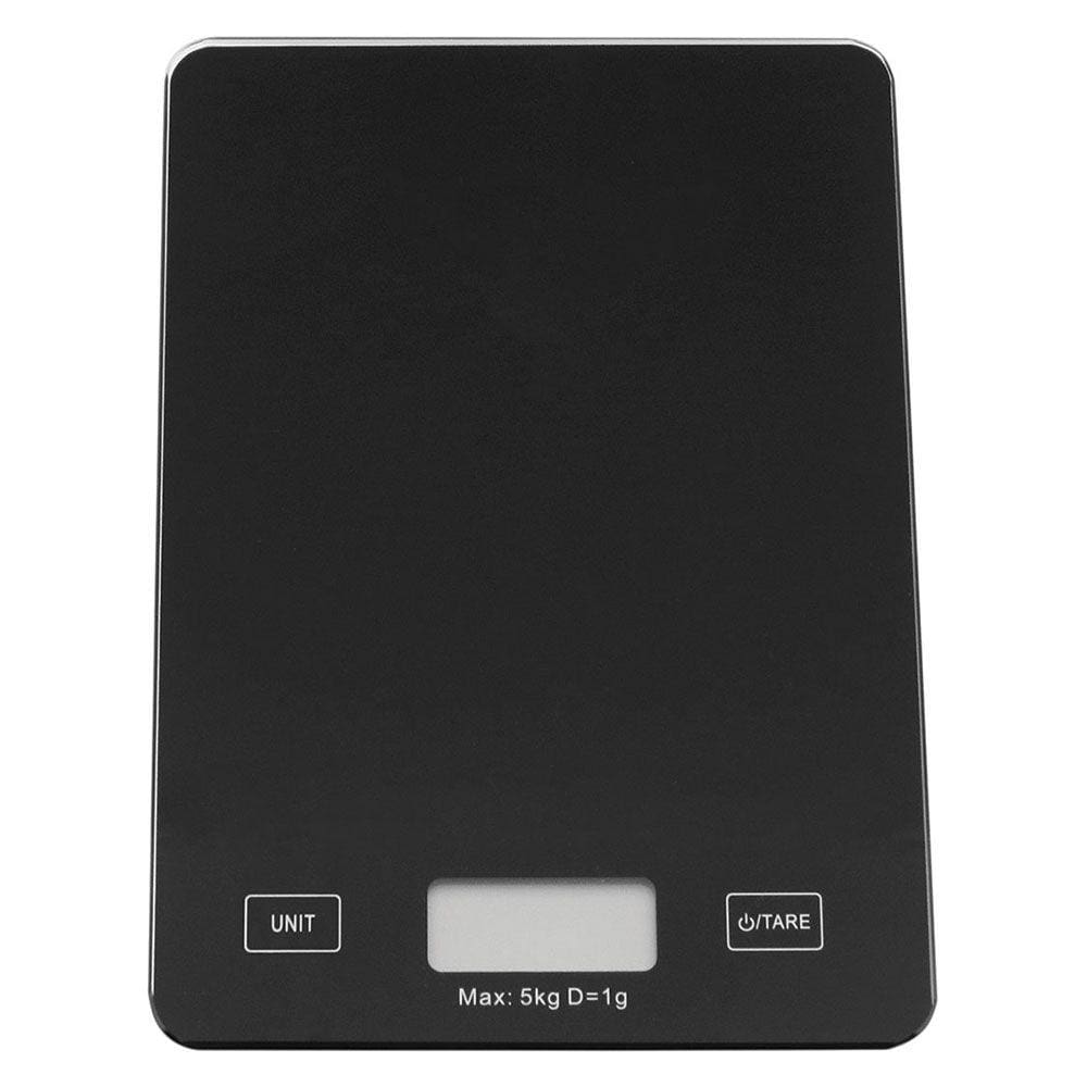 SCALE BALANÇA DIGITAL 2x15x22cm 5Kg VIDRO PRETO
