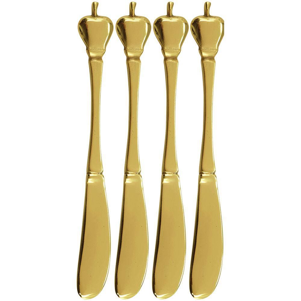 Home&Co Annu Espátula Patê Inox Dourado 4Pç