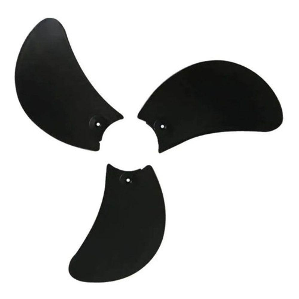 Hélice Pá Ventilador Acapulco Solaster Jogo C/ 3 Pás Preto