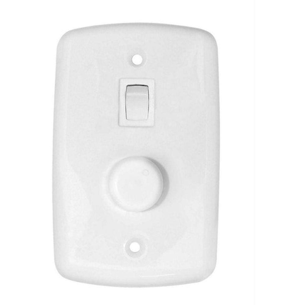 Chave Rotativa P/ventilador C/botão Espelho Sem Off Bivolt