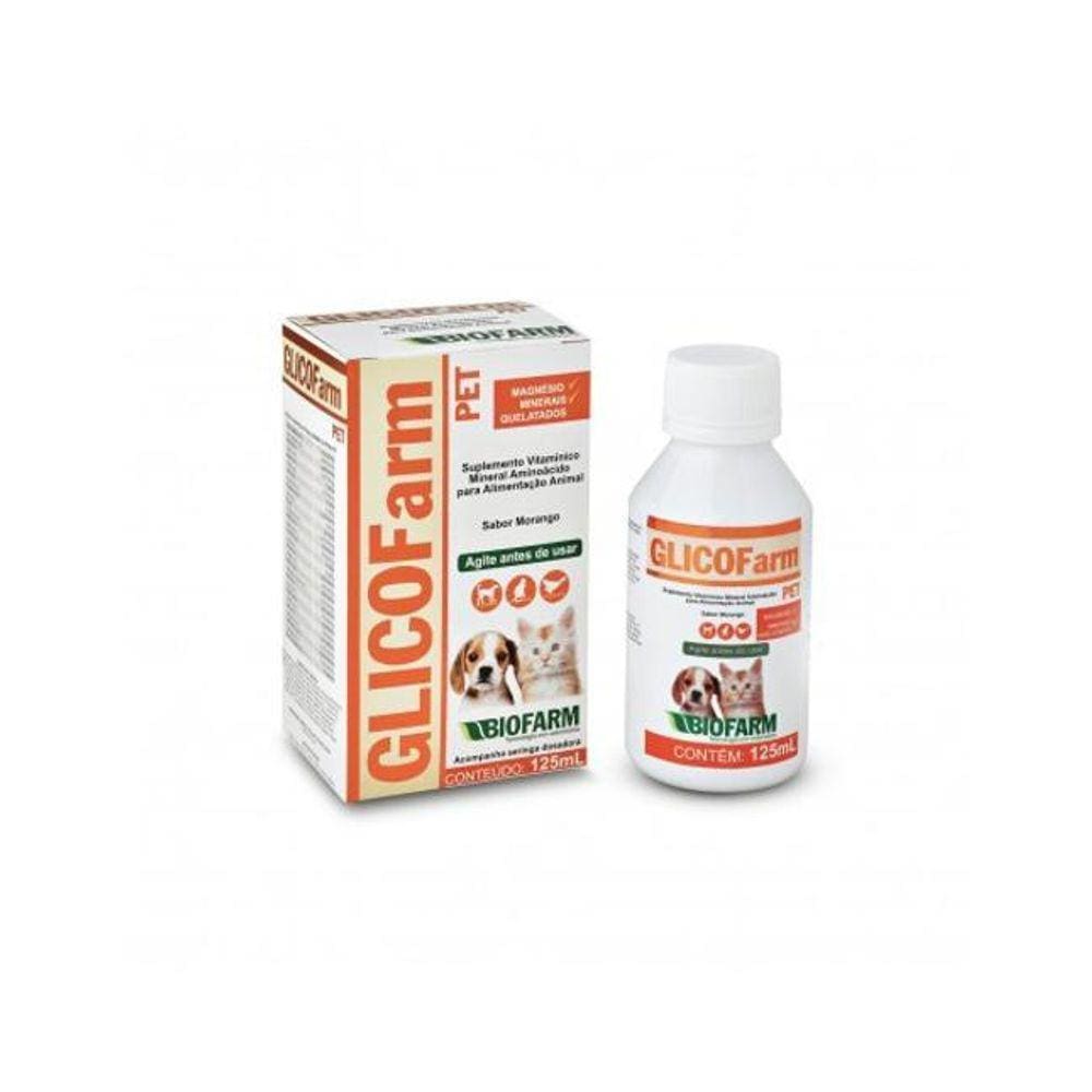 Glicofarm Pet 125Ml Suplemento Para Cães E Gatos