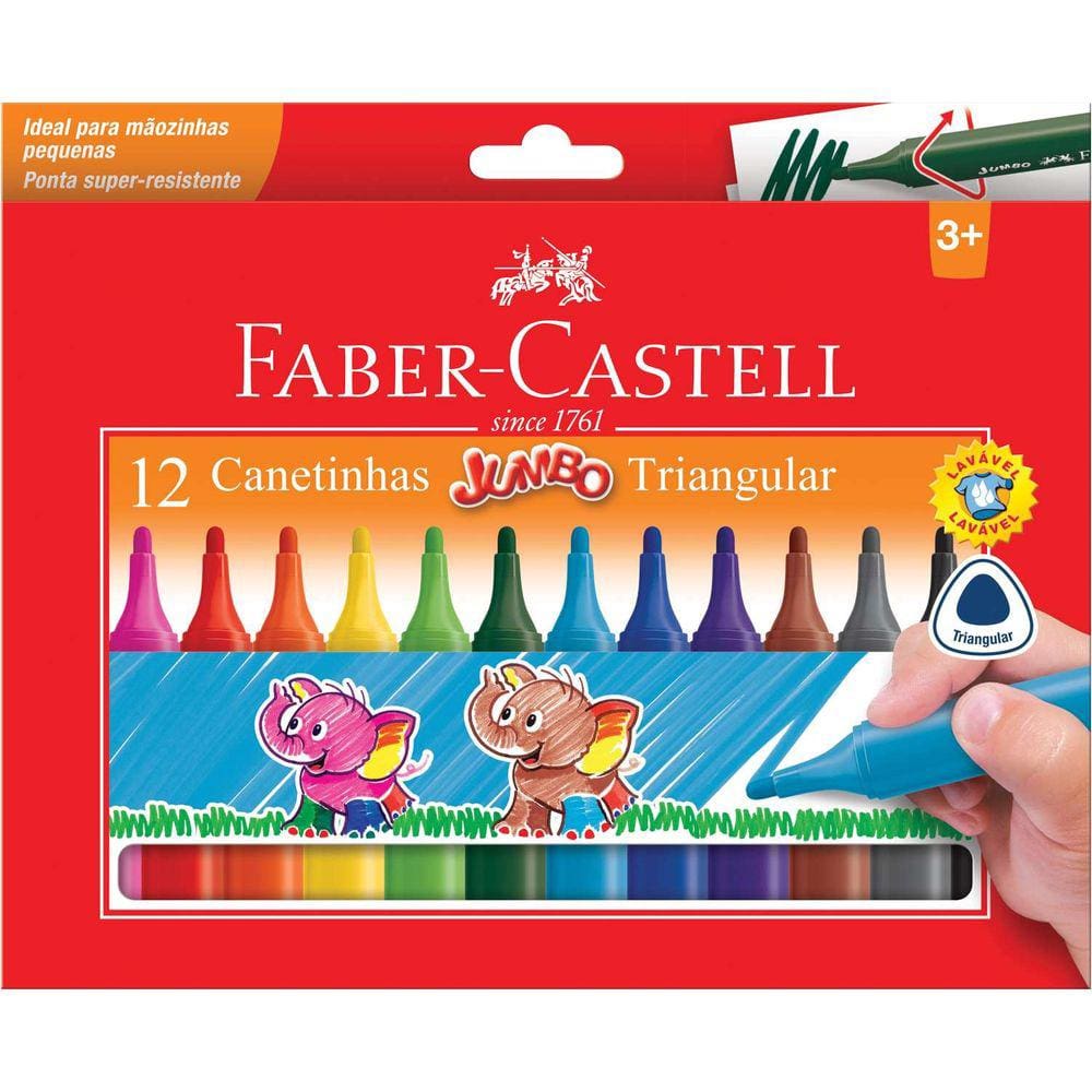 Caixa com 12 Faber-Castell Caneta hidrografica  12 cores