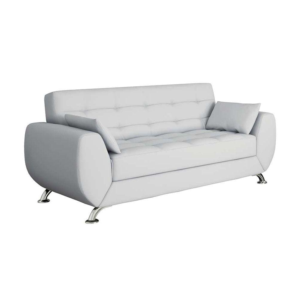 sofás 3 lugares larissa corino branco
