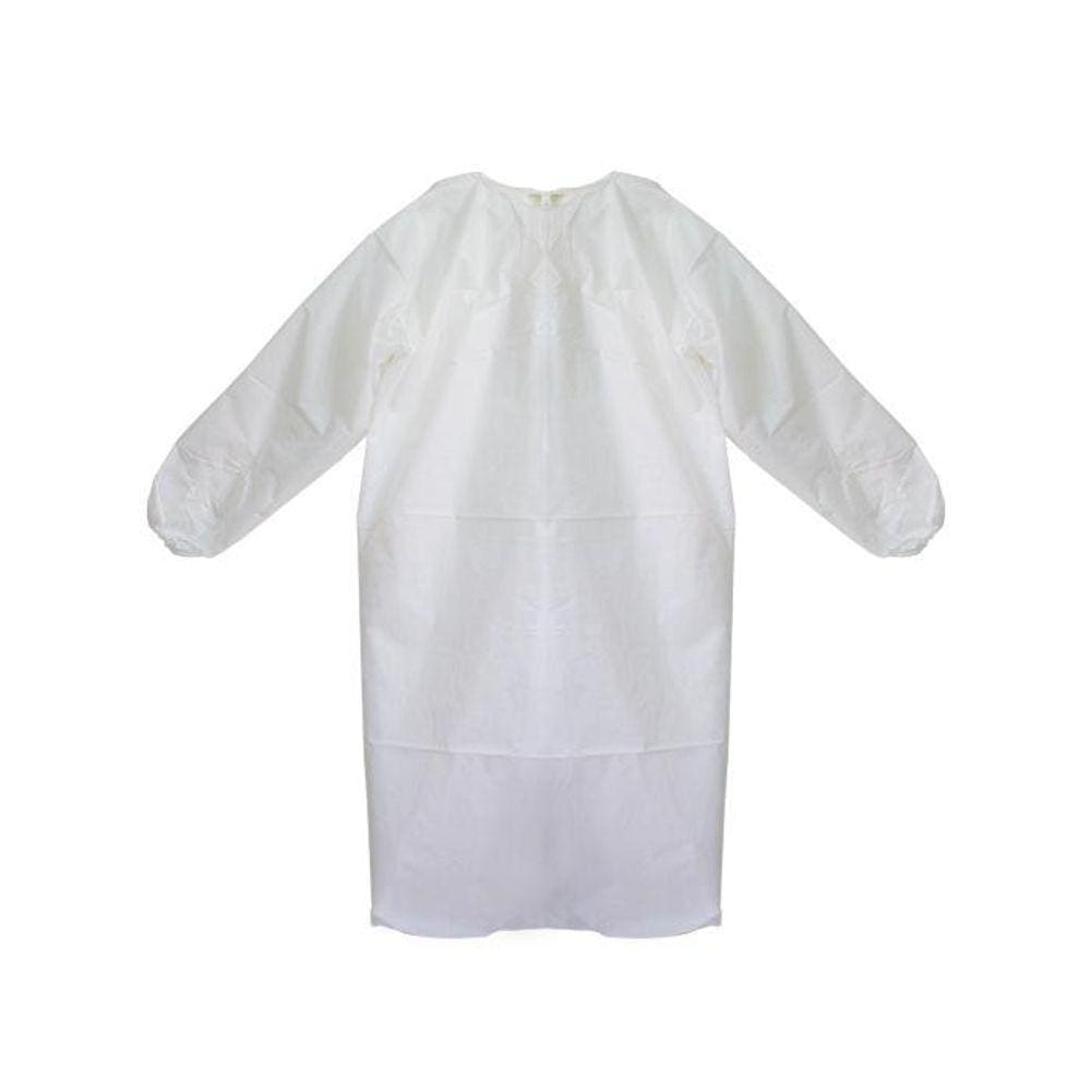 Avental Descartável Manga Longa Branco Dejamaro 20G - 10 Uni