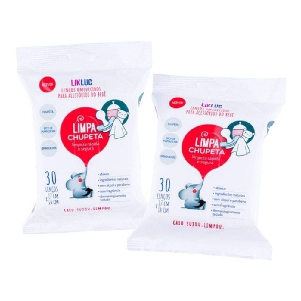 Kit C/ 2 Lenços Umedecidos Limpa Chupeta Acessorios Do Bebe