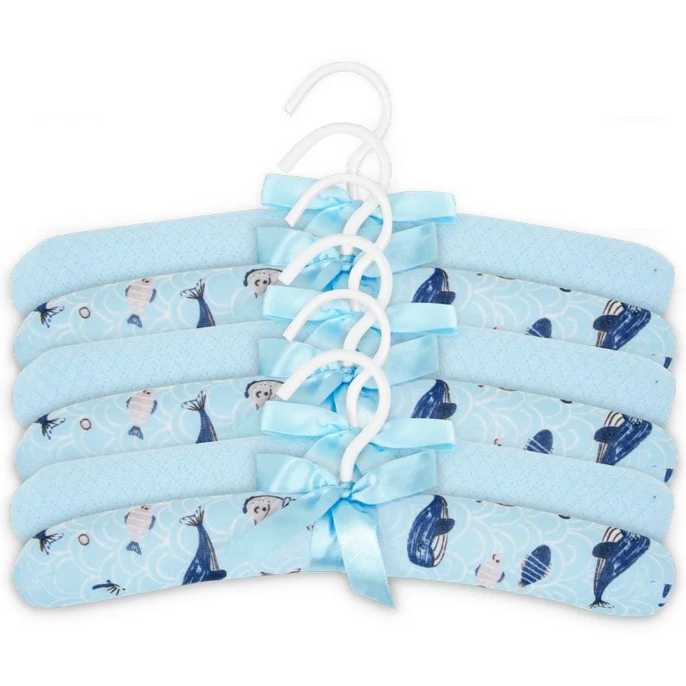 Kit com 6 Cabides Infantil Hug Fundo do Mar Azul E15706