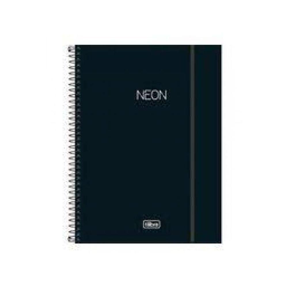 Caderno 10M 160Fls Esp. Neon Preto - 302465