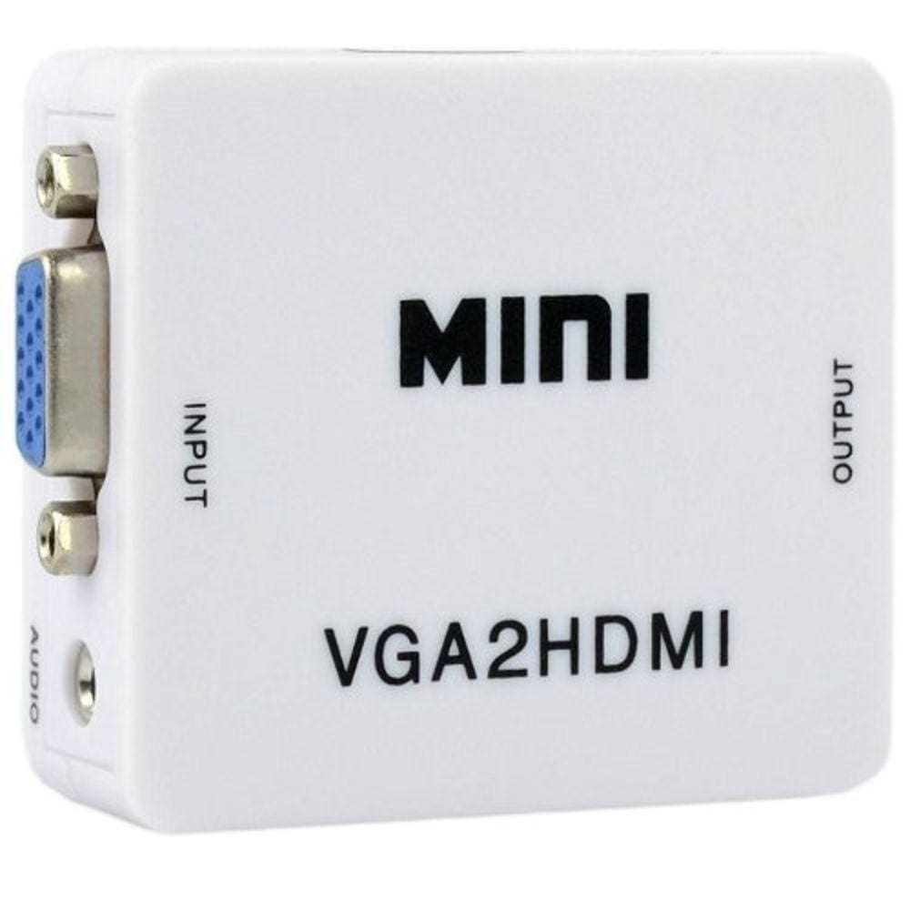 Mini Conversor Adaptador Vga Para Hdmi Com Áudio 1080P 2832