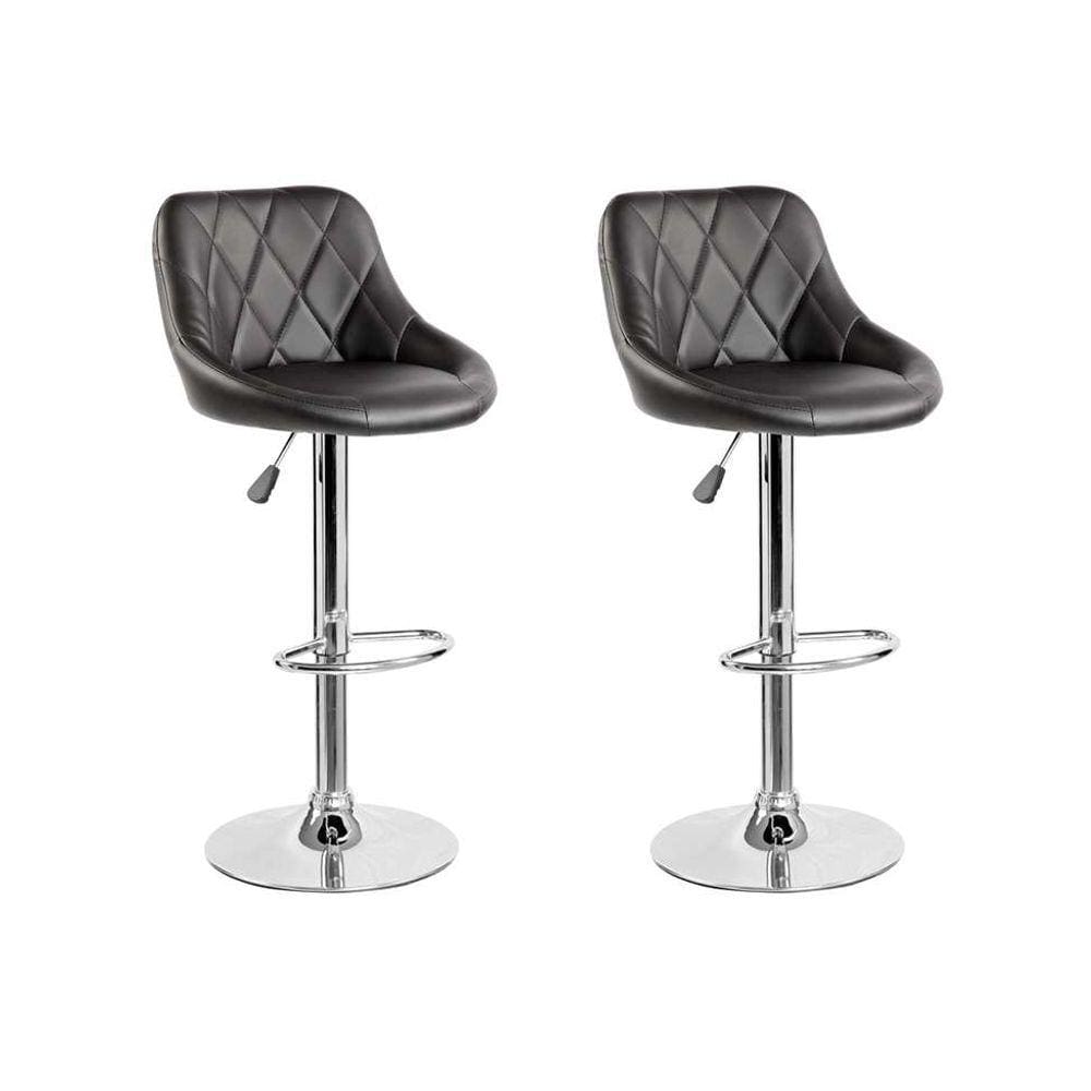 conjunto com 2 banquetas giratórias milano preto