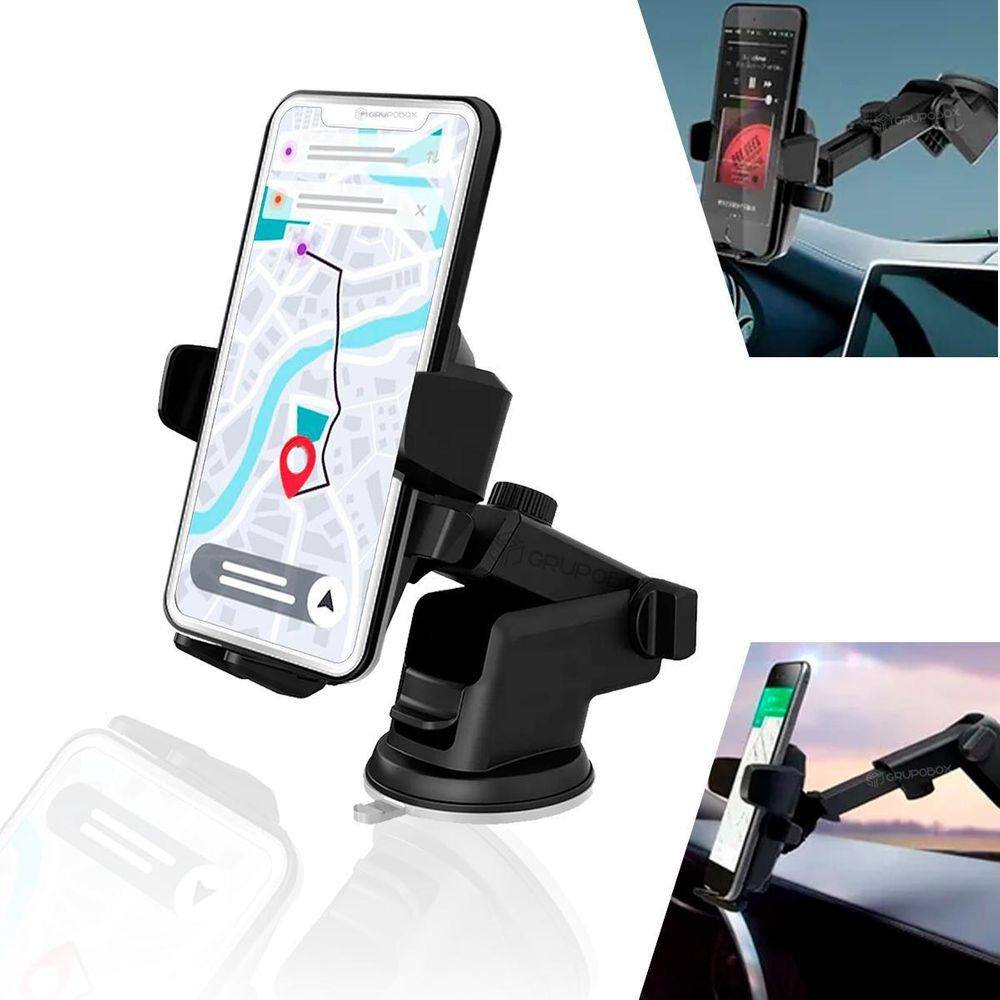 Suporte Para Celular Veicular Com Ventosa 360 Ultra Flexível