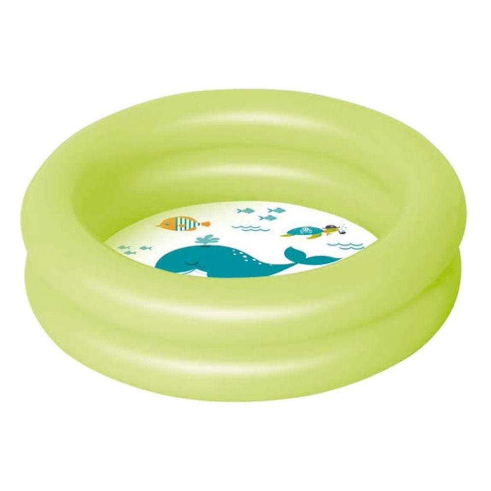 Piscina Banheira Inflável Infantil Bebe 28L Mor - Verde