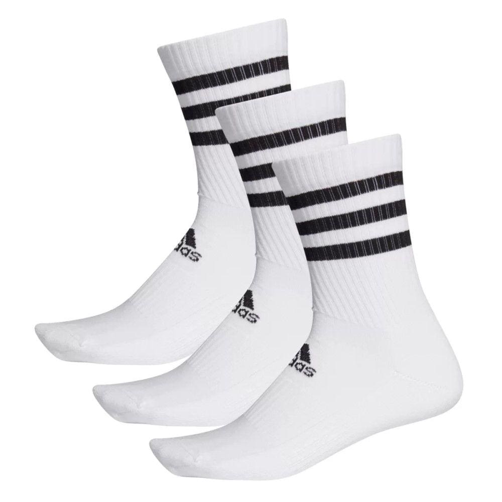 Meia Adidas Cano Alto Listradas Com 03 Pares