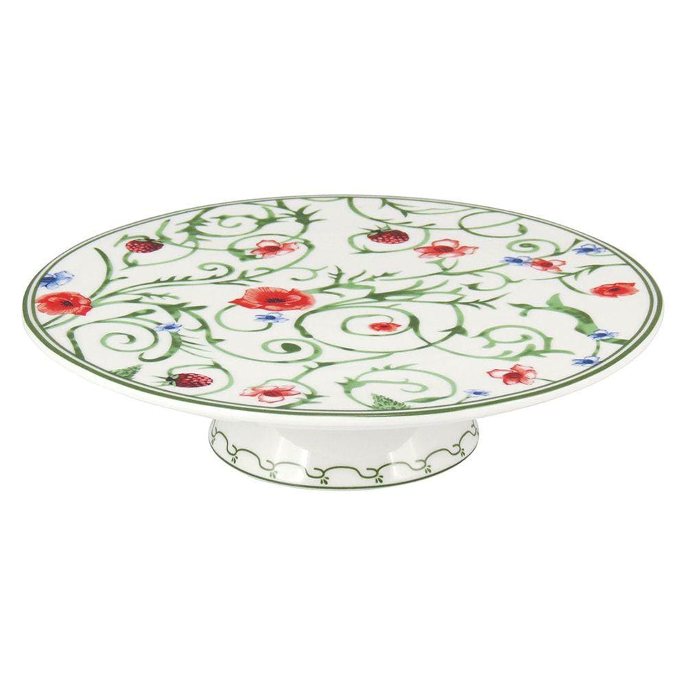 HOME&CO DELICATA PRATO BOLO 7x26x26cm BONECHINA VERDE COM PÉ