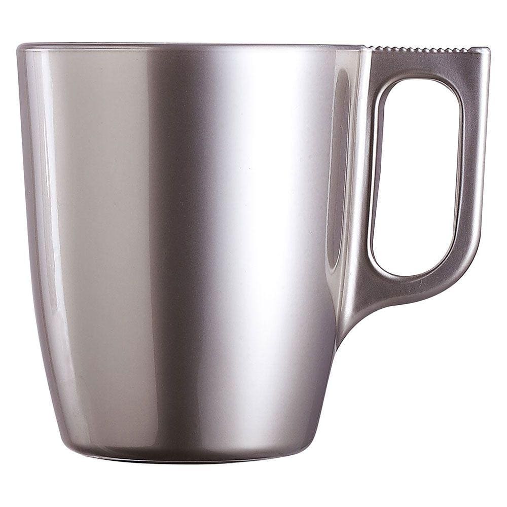LUMINARC FLASHY CANECA 9x8x8cm 250ml VIDRO TEMPERADO PRATA
