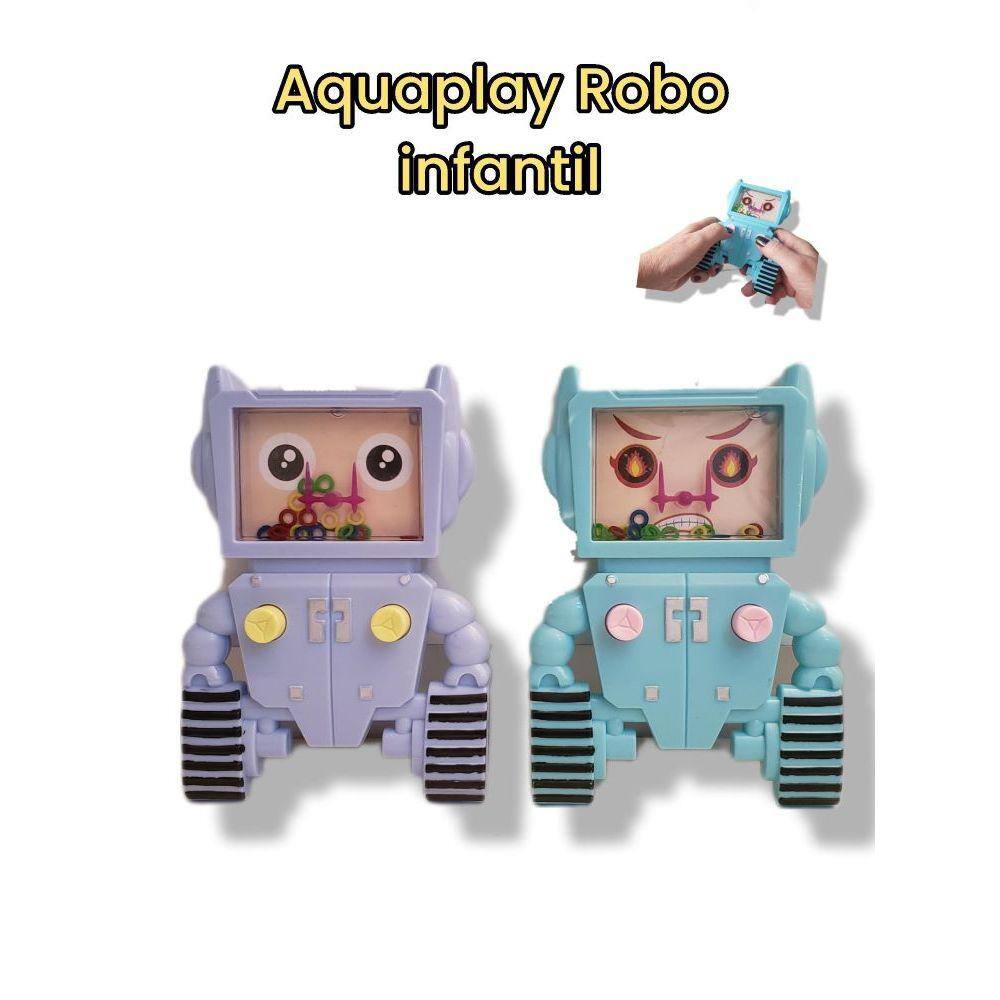 Aquaplay Robô Jogo De Argola Na Água 14Cm Brinquedo Azul no