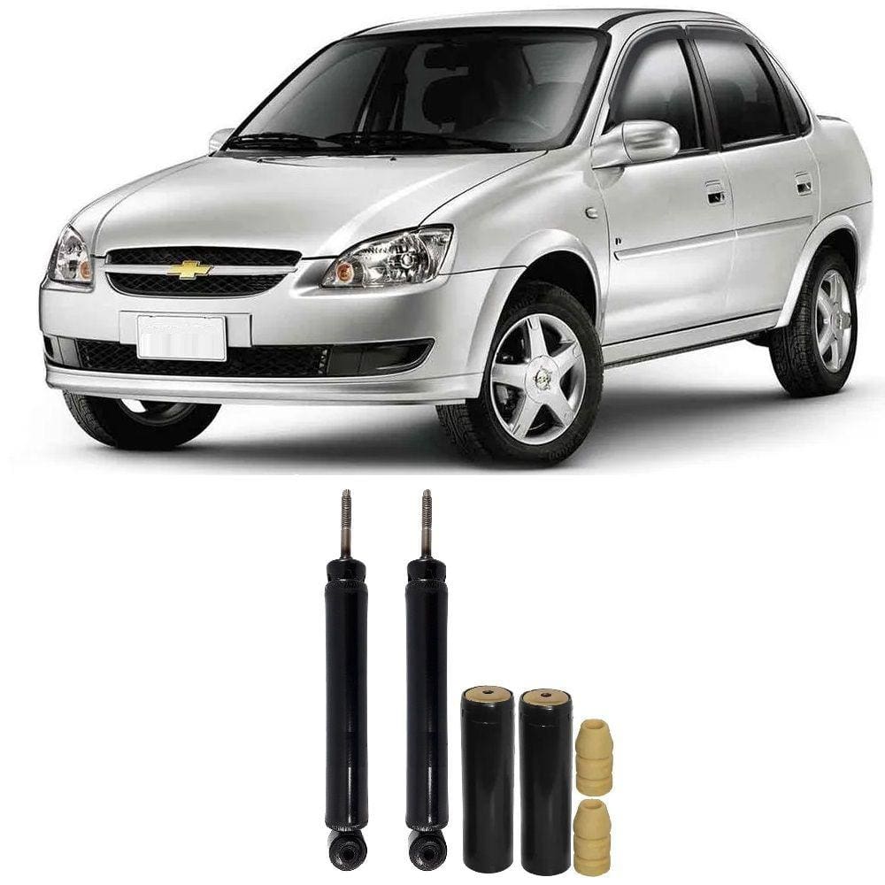 Amortecedor + Kit Batente Chevrolet Corsa Classic Traseiro 2002 Até 2016 O Par