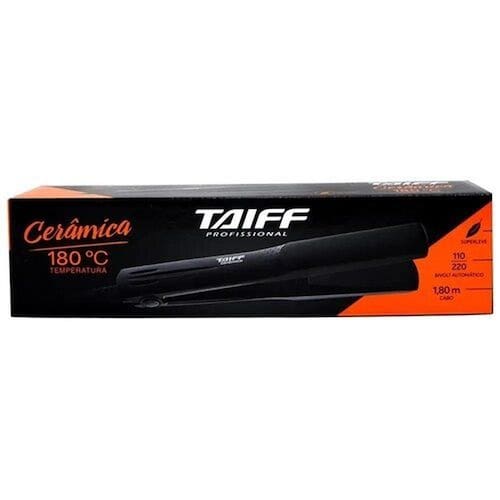 Chapa Cerâmica 180°C Preto Taiff Profissional Bivolt Menor preço em Chapa Cerâmica 180°C Preto Taiff Profissional Bivolt