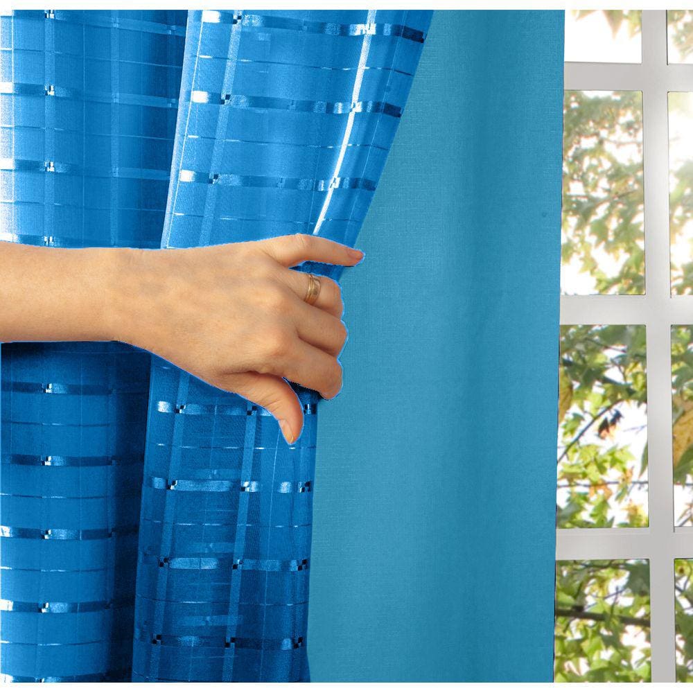 Cortina Blackout PVC Com Voil Xadrez 2,80 X 1,80