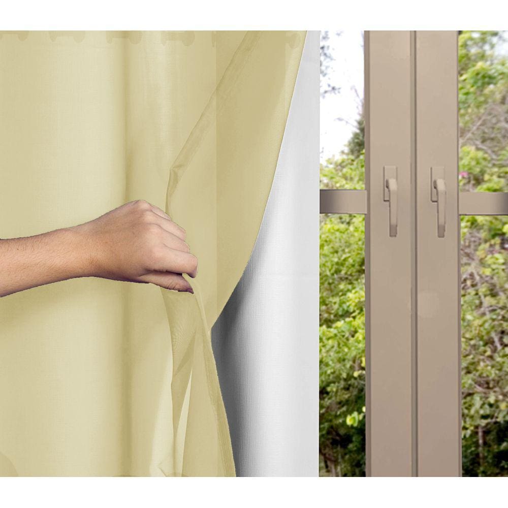Cortina Blackout Pvc Com Voil Liso 2,50 M X 2,80 M