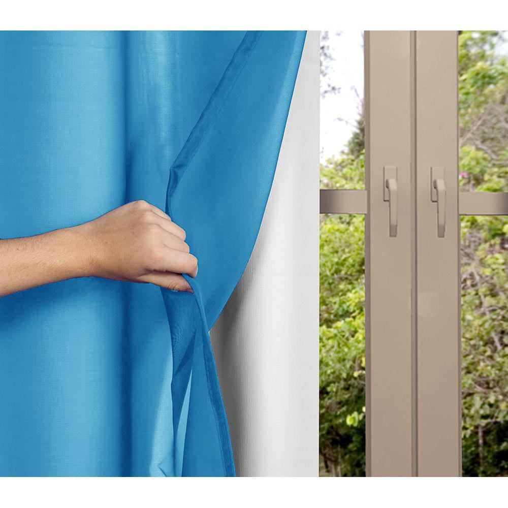 Cortina Blackout Pvc Com Voil Liso 1,80 M X 2,80 M