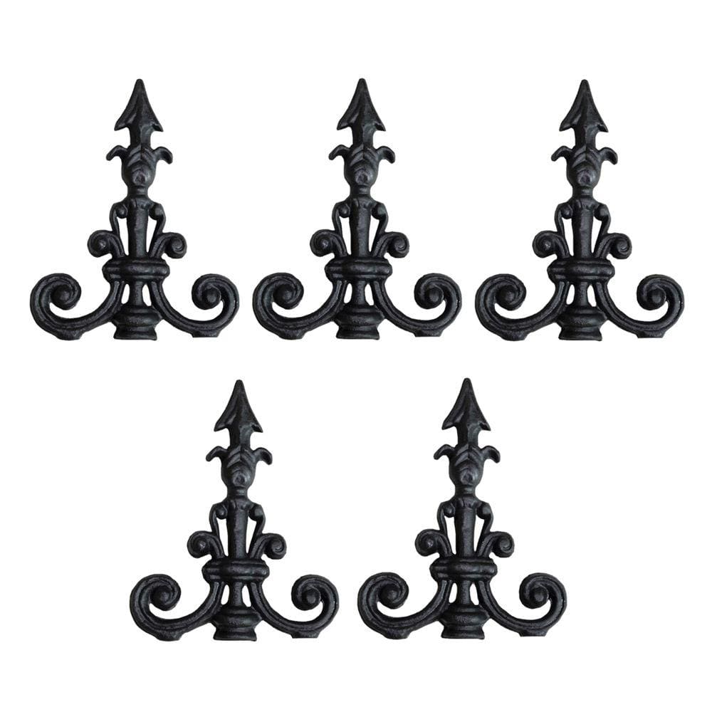 Kit 5 Ponteira Ponta de Lança Ferro N19 Grade Muro 23x18cm