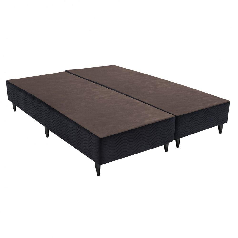 Base Sommier Camurça Super King 193x203x23cm Ortobom Preto